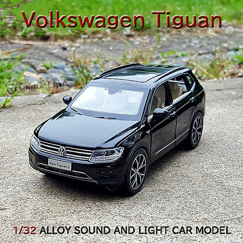 フォルクスワーゲン ティグアン 1/32 ミニカー 全3色 ライト点灯 エンジンサウンド 合金モデル 模型 SUV