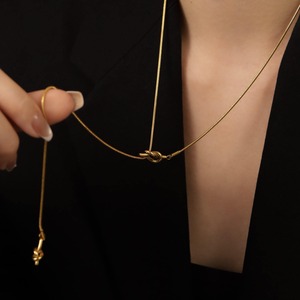 316L snake knot moving necklace  #n46