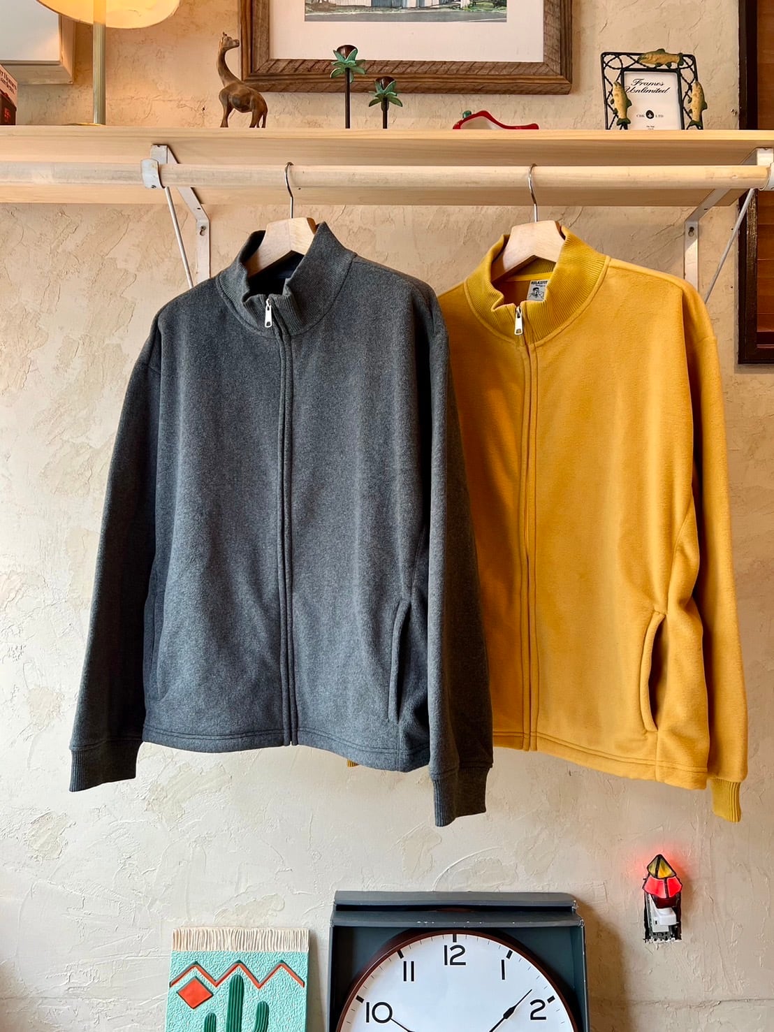 RELAX FIT POLARTEC Elegantfleece zip Jacket (North yellow