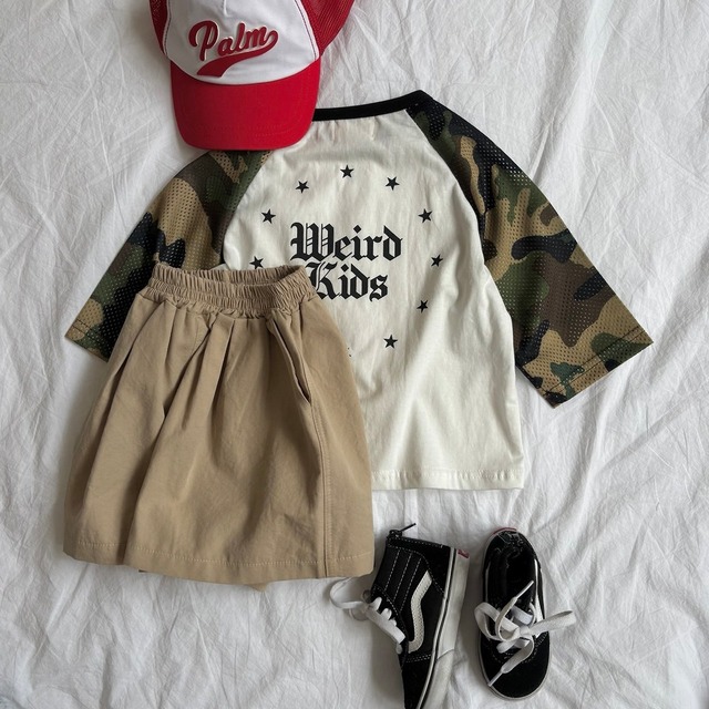 【予約】camo mesh raglan / ASK ME ANYTHING（kids）