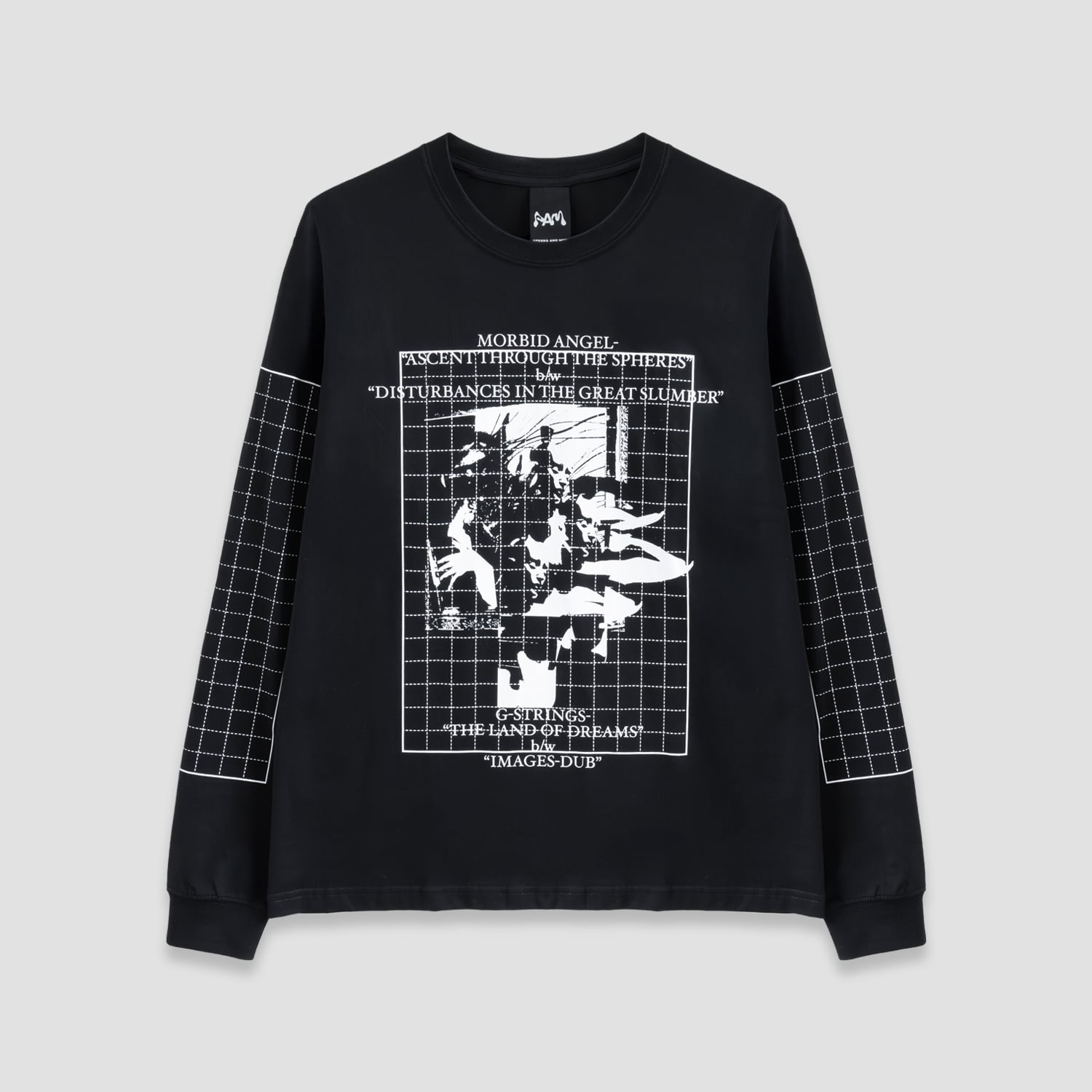P.A.M. / PERKS AND MINI 25AW LS TEE - GRIDS (BLACK)