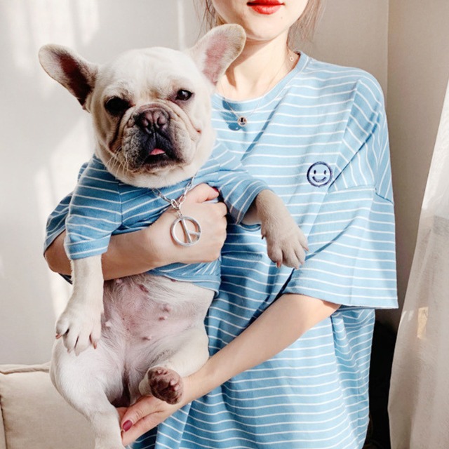 【全3色】ペアコーデが可愛いストライプカットソ― d1138