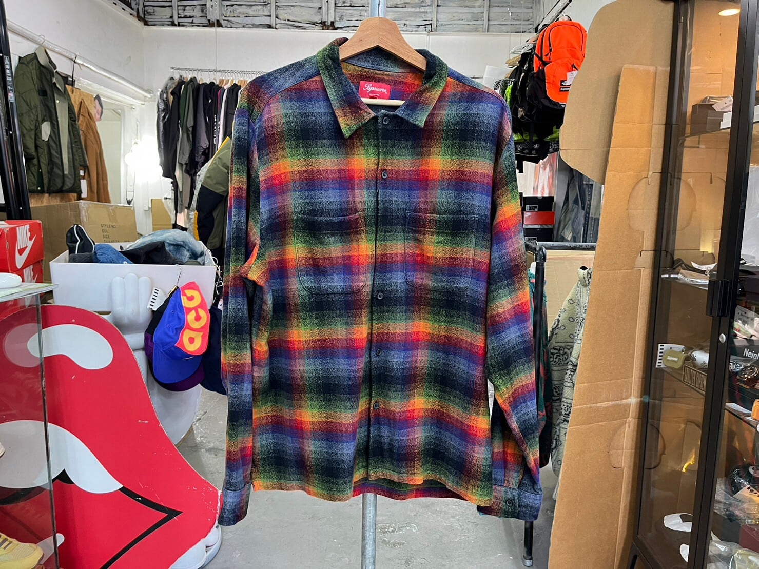 Supreme Plaid Flannel Shirt 【Sサイズ】