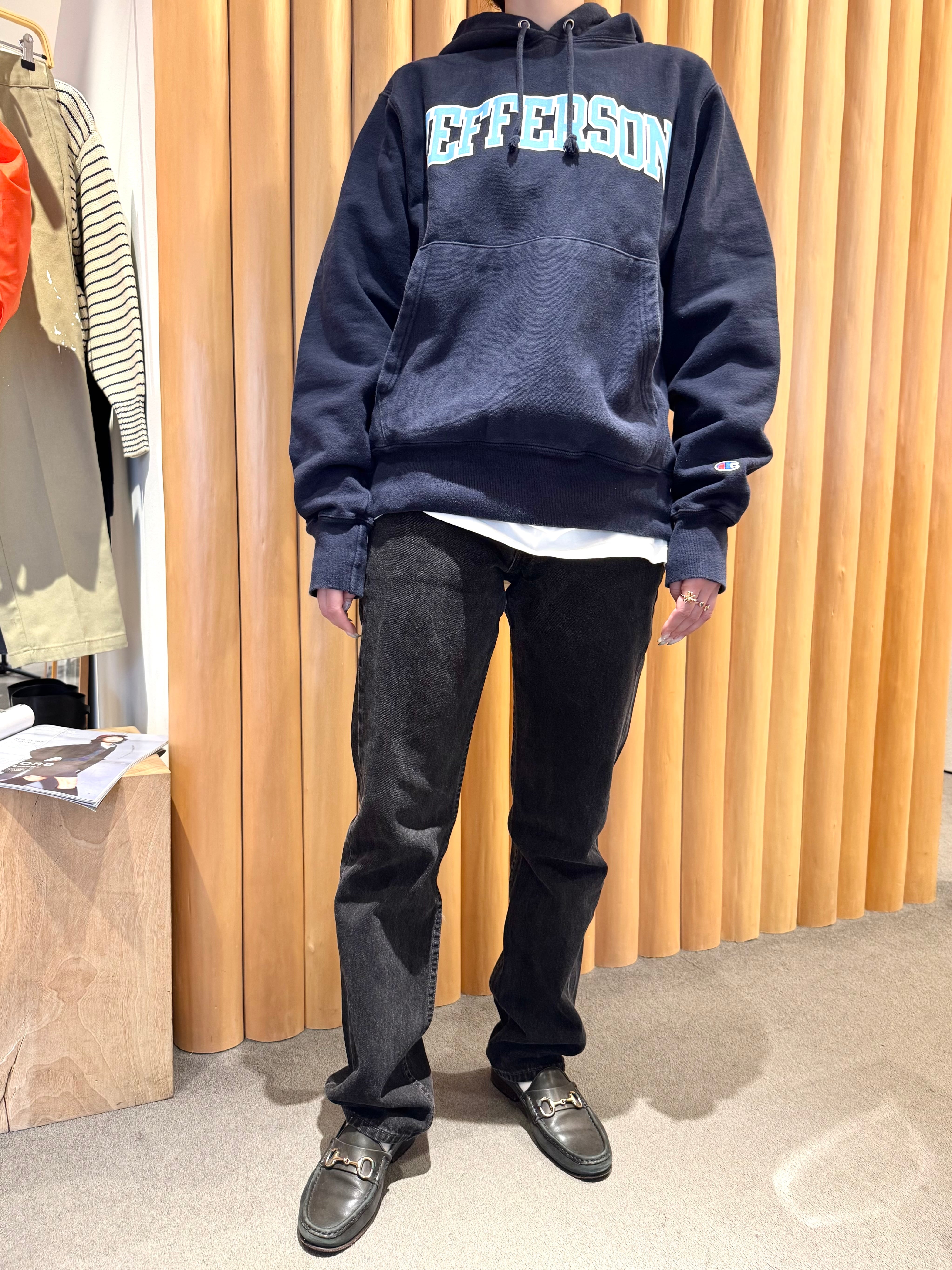 CU3-6 USED SWEAT HOODIE "JEFFERSON"-NAVY-✳︎