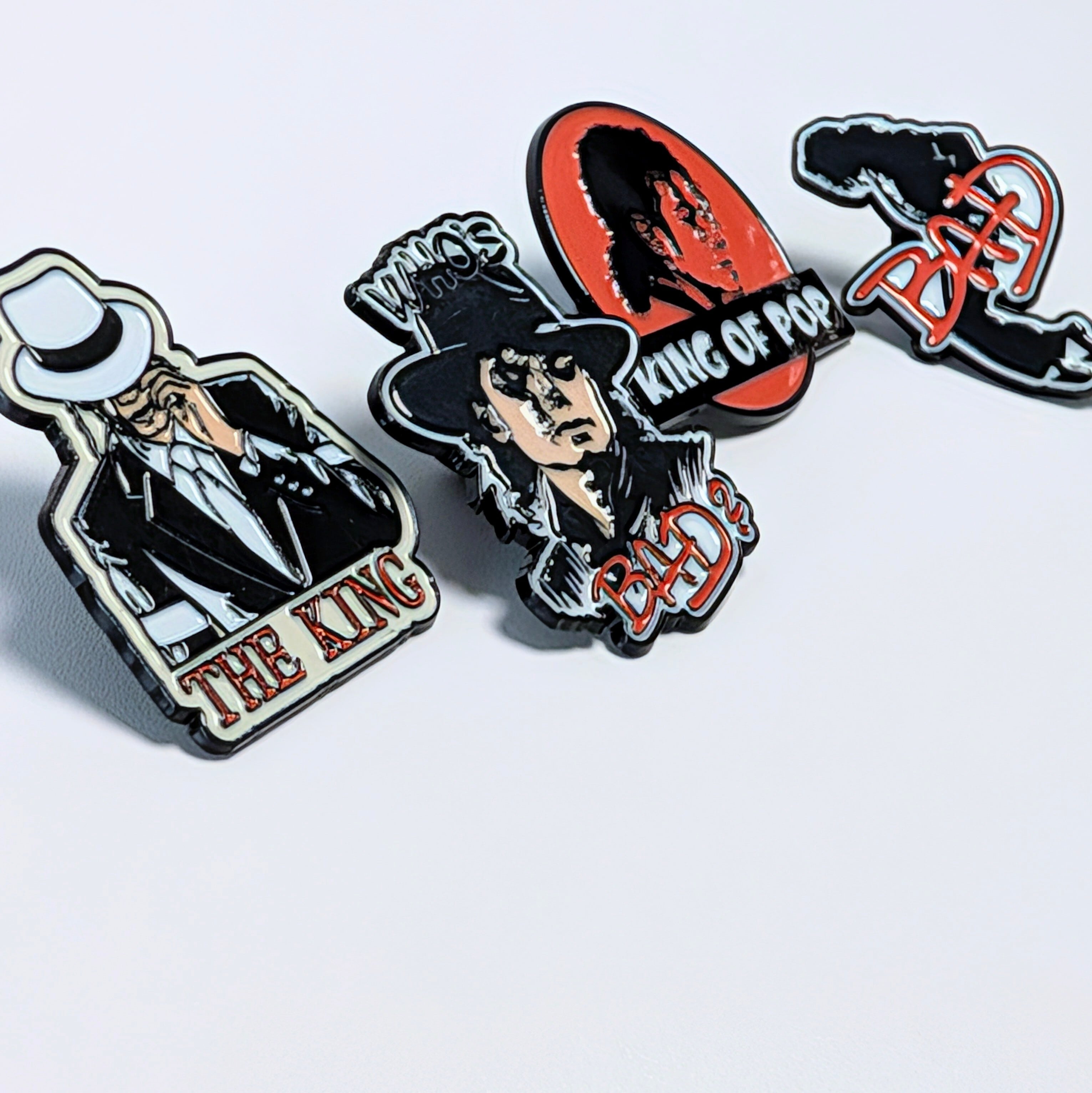 送料無料！ ★ピンズ PINS★ピンバッジ 【  マイケルジャクソン（Michael Jackson) 】4Pセット / ピンズセット 〚アメリカン雑貨 アメトイ〛