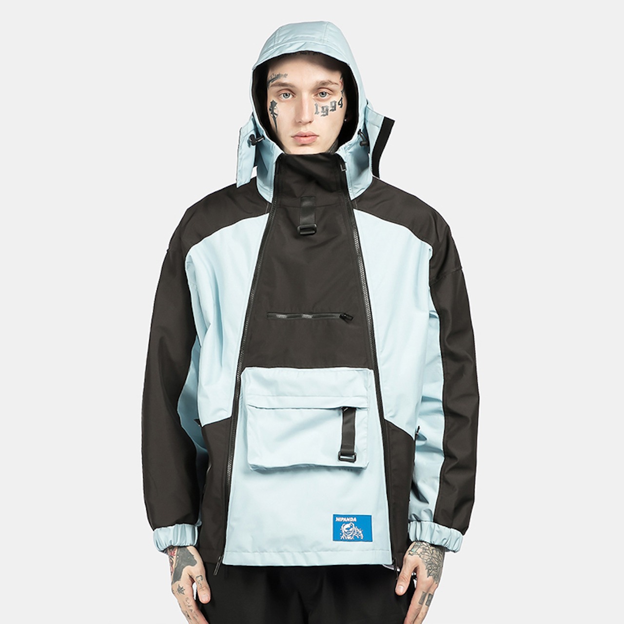 SALE 送料無料【HIPANDA ハイパンダ】メンズ アノラック ブルゾン MEN'S FIFTH ELEMENT BICOLOR ANORAK /  BLUE・PINK