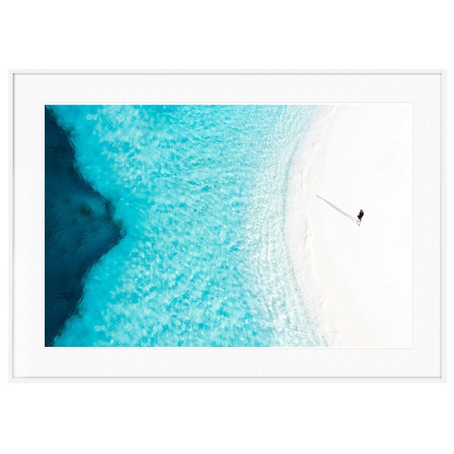 夏写真 モルディブ バー環礁 マーロス島 インテリアアートポスター額装 AS3852