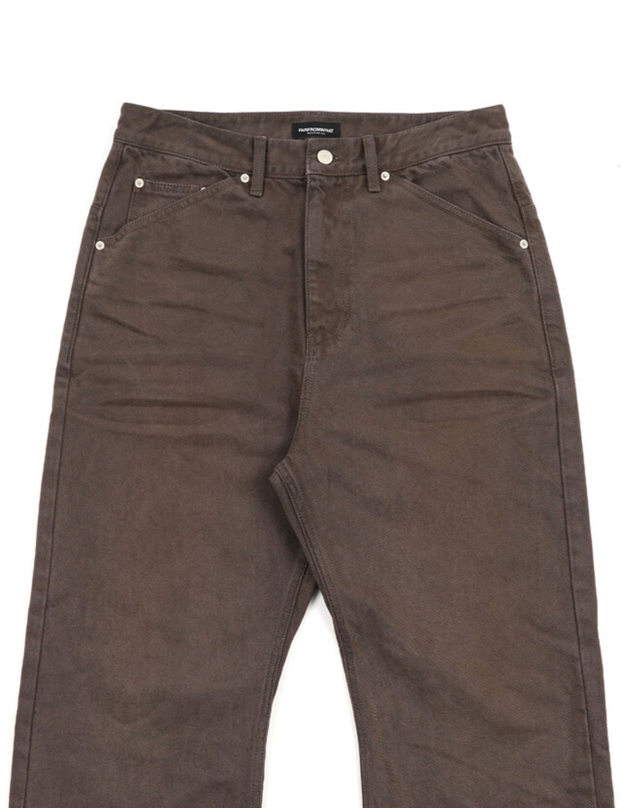 FAR FROM WHAT/ wrinkled washed pants brown