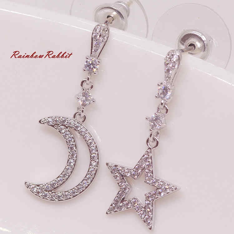 プラチナ ピアス 18K RGP プラチナ ダイヤ CZ フラワー ピアス yp5055 | Rainbow Rabbit