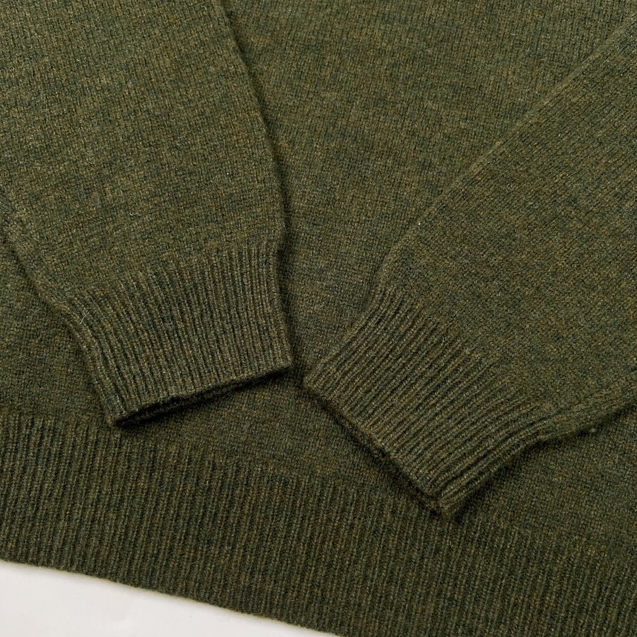 CROCODILE クロコダイル ワンポイント刺繍 Vネック ウールニットセーター サイズ M /メンズ/グリーン