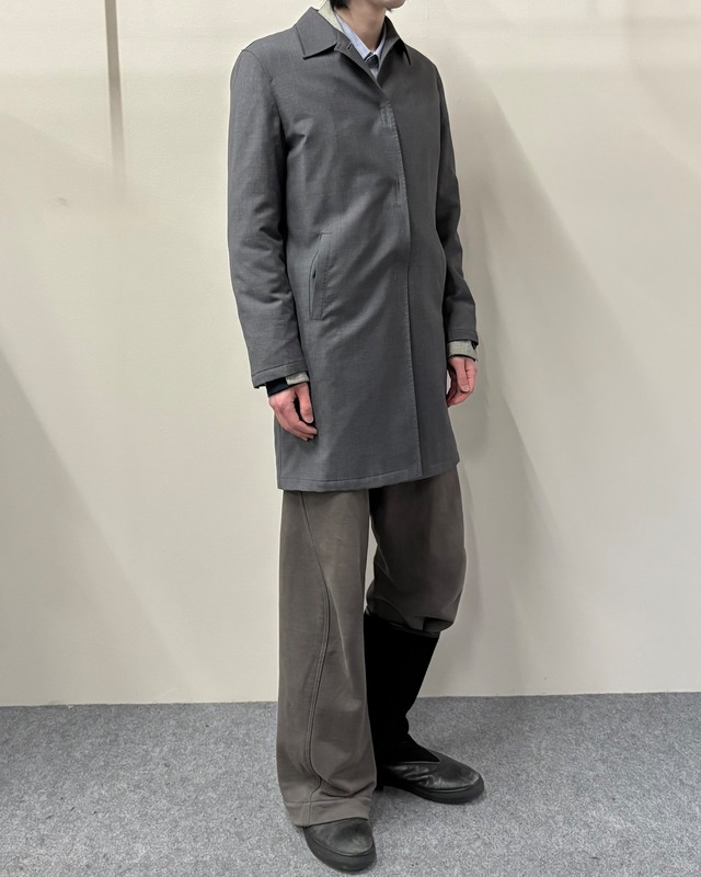 【1998FW PRADA】wool velcro half coat/grey