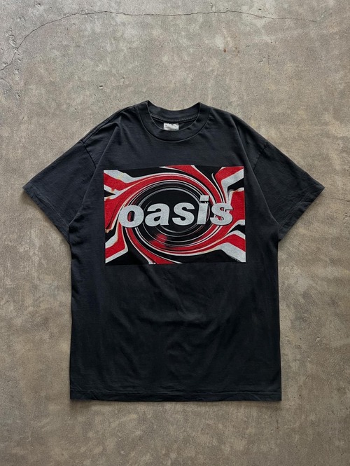 Oasis 両面プリントTシャツ L ブラック バンドTシャツ ツアーT
