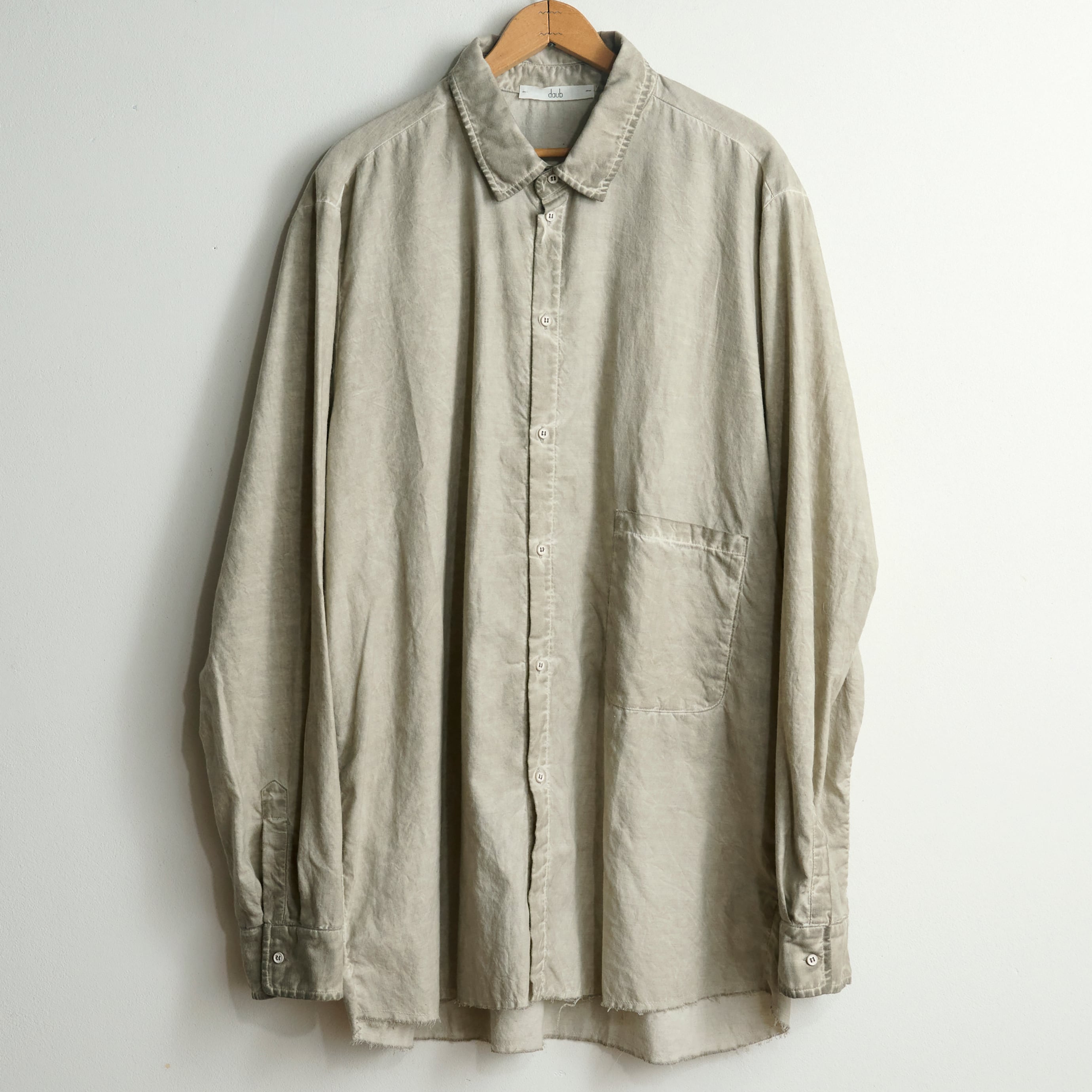daub ドーブ ウォッシュドシャツ SH-105 TAUPU 56