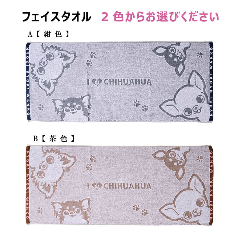 チワワ タオルギフトBOX フェイスタオル ハンドタオル 2枚組 | まい