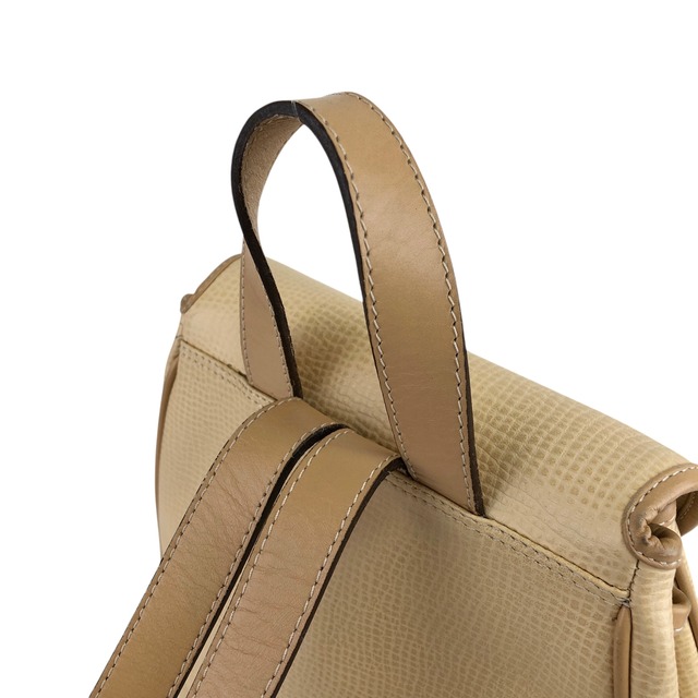 Christian Dior クリスチャン ディオール バックパック ベージュ オーバル CDロゴ レザー リュック vintage ヴィンテージ オールド aythzv