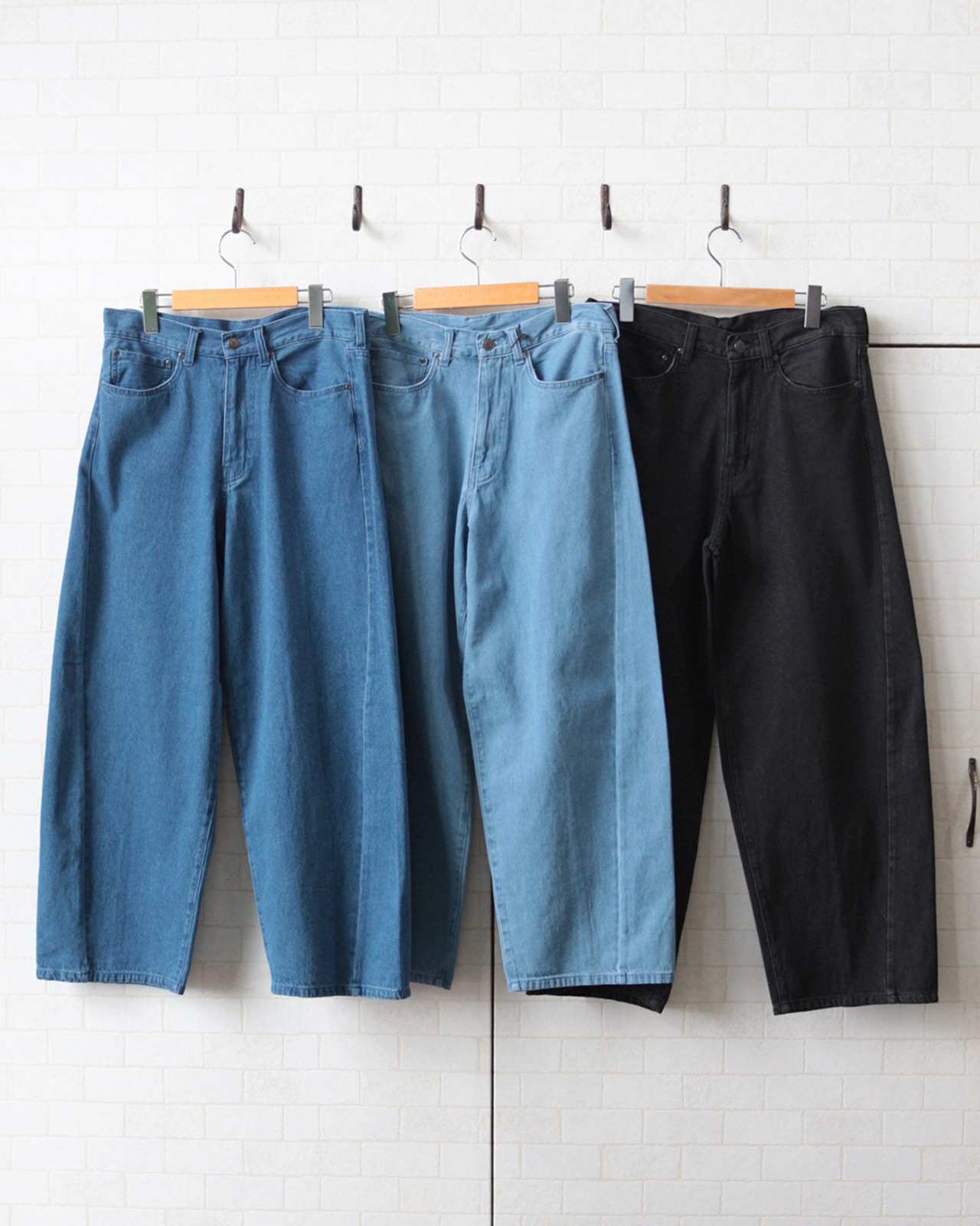 【Select】9.5oz デニムバレルレッグジーンズ　(260201)