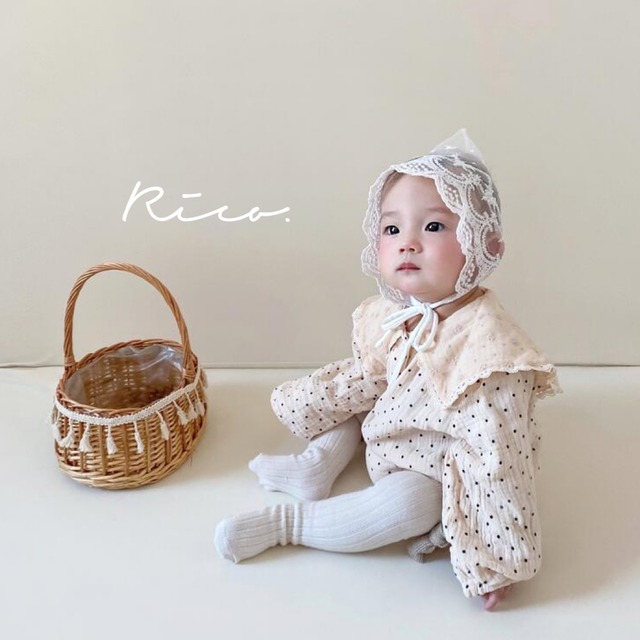 《即納》chocolate chip rompers