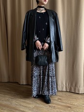 black leather mini hand bag-5162-2