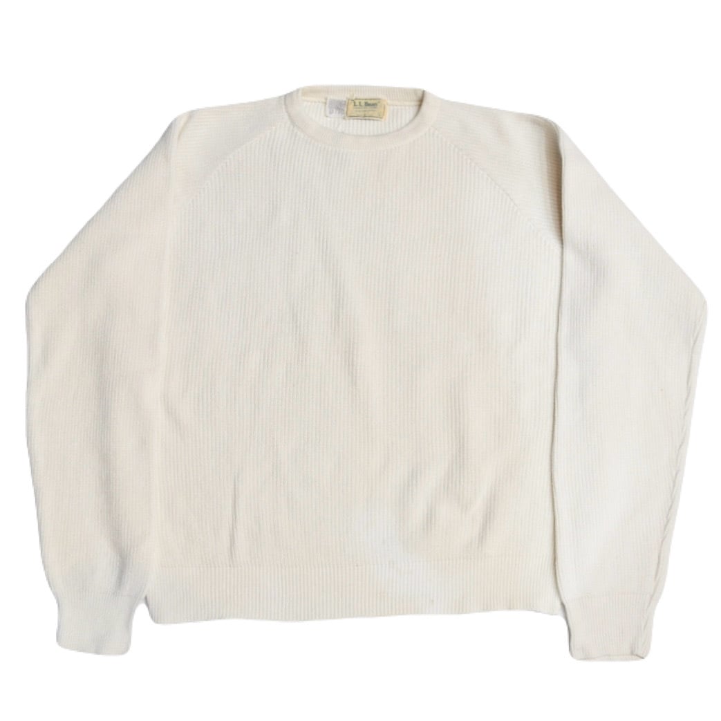 USED 80s L.L.Bean Cotton Knit Sweater -Large 031