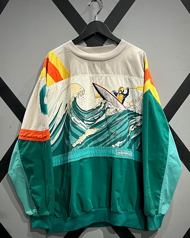 【X VINTAGE】80's “adidas” Kayak Design Vintage Pullover