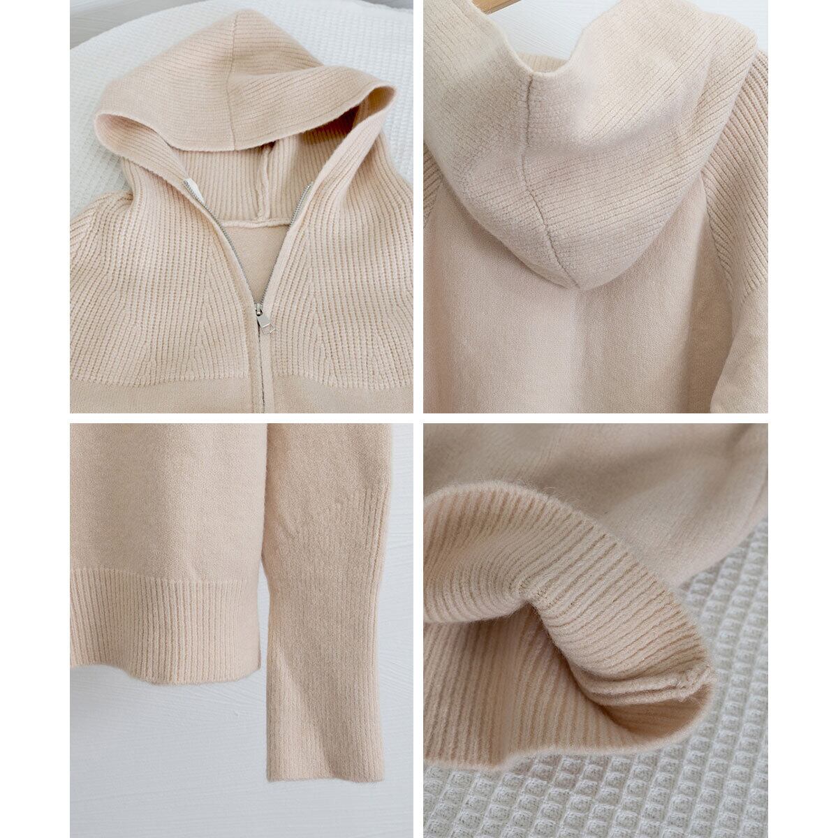 ニット カーディガン 長袖 アウター レディース 春秋冬 羽織り 大人 きれいめ シンプル おしゃれ ゆったり リラックス フード付き ニットアウター 通勤 通学 大人可愛い 大人女子