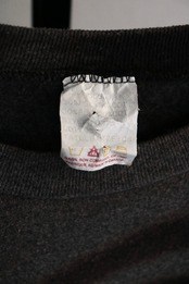 Bleached black sweat shirt