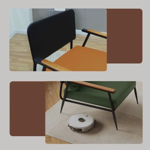 モダン アームチェア 一人掛け ソファ 北欧風 スチールフレーム ウッドアーム レザー調 ファブリック リビングチェア ラウンジチェア インダストリアル ミッドセンチュリー