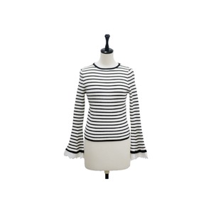 Lace frill design knit pullover