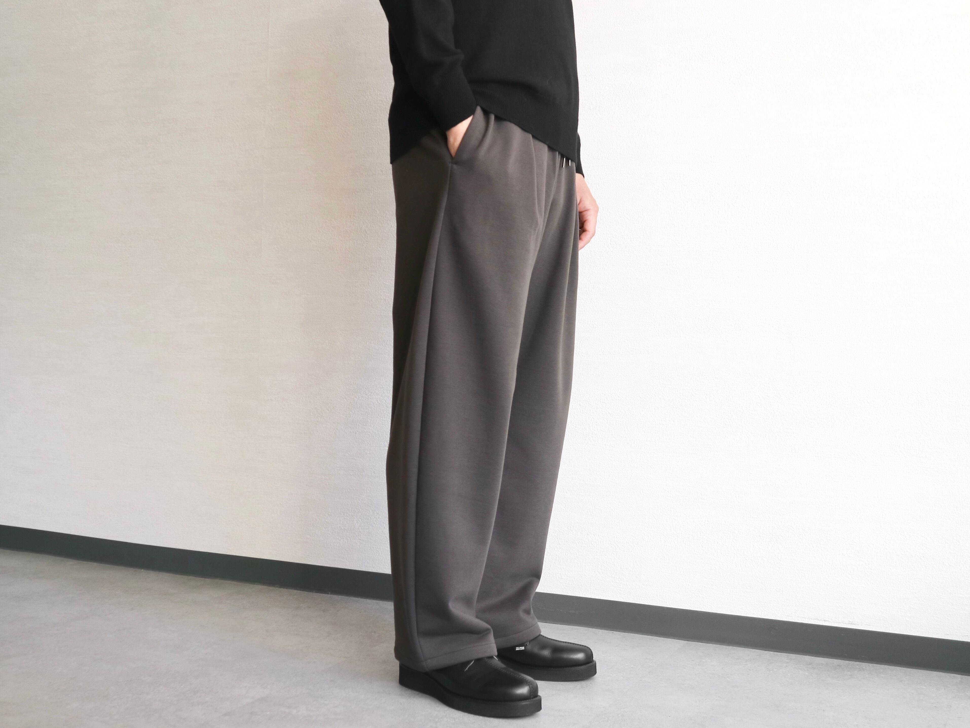 STILL BY HAND スティルバイハンド】COTTON JERSEY WIDE EASY PANTS