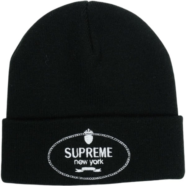 即完売【ONE】新品未使用 未開封 Supreme Beanie ビーニー 黒 Size【フリー】 SUPREME シュプリーム 24AW Crest Beanie Black