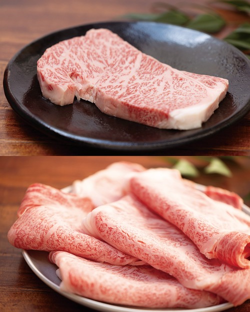 お祝い サーロインステーキ・すきやき牛ロースギフトセット  ￥10,000セット