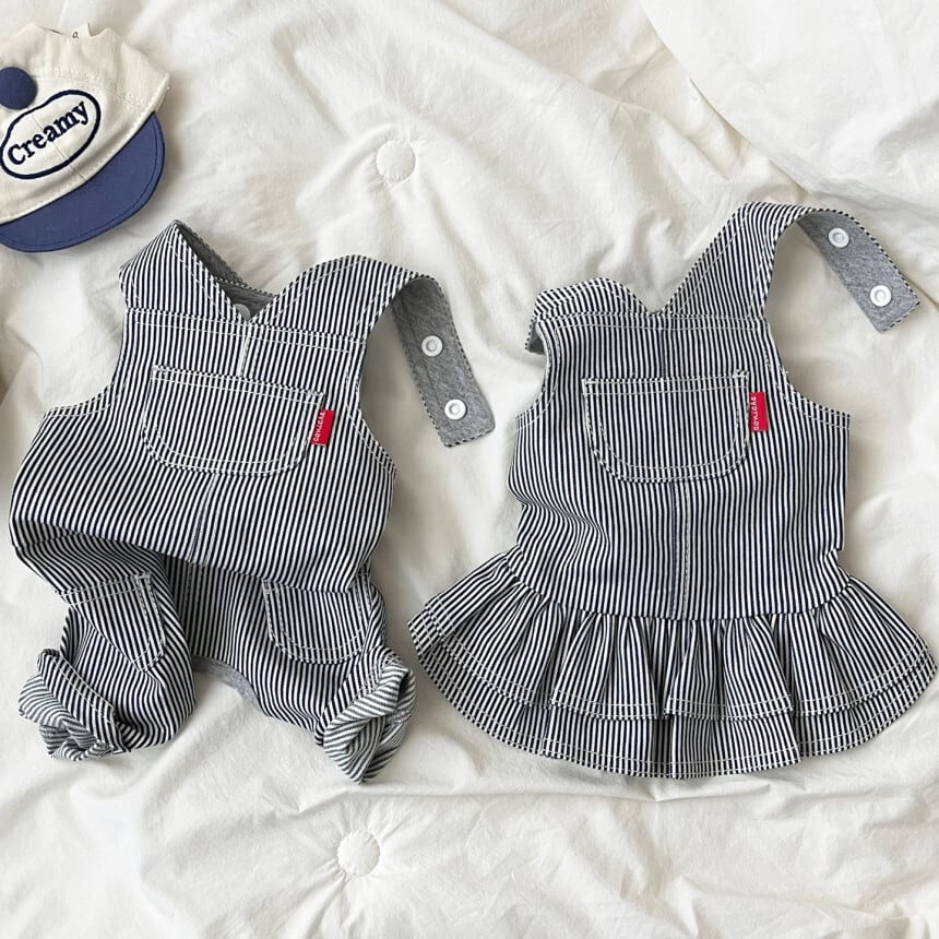 《予約》PP0038ストライプオーバーオール