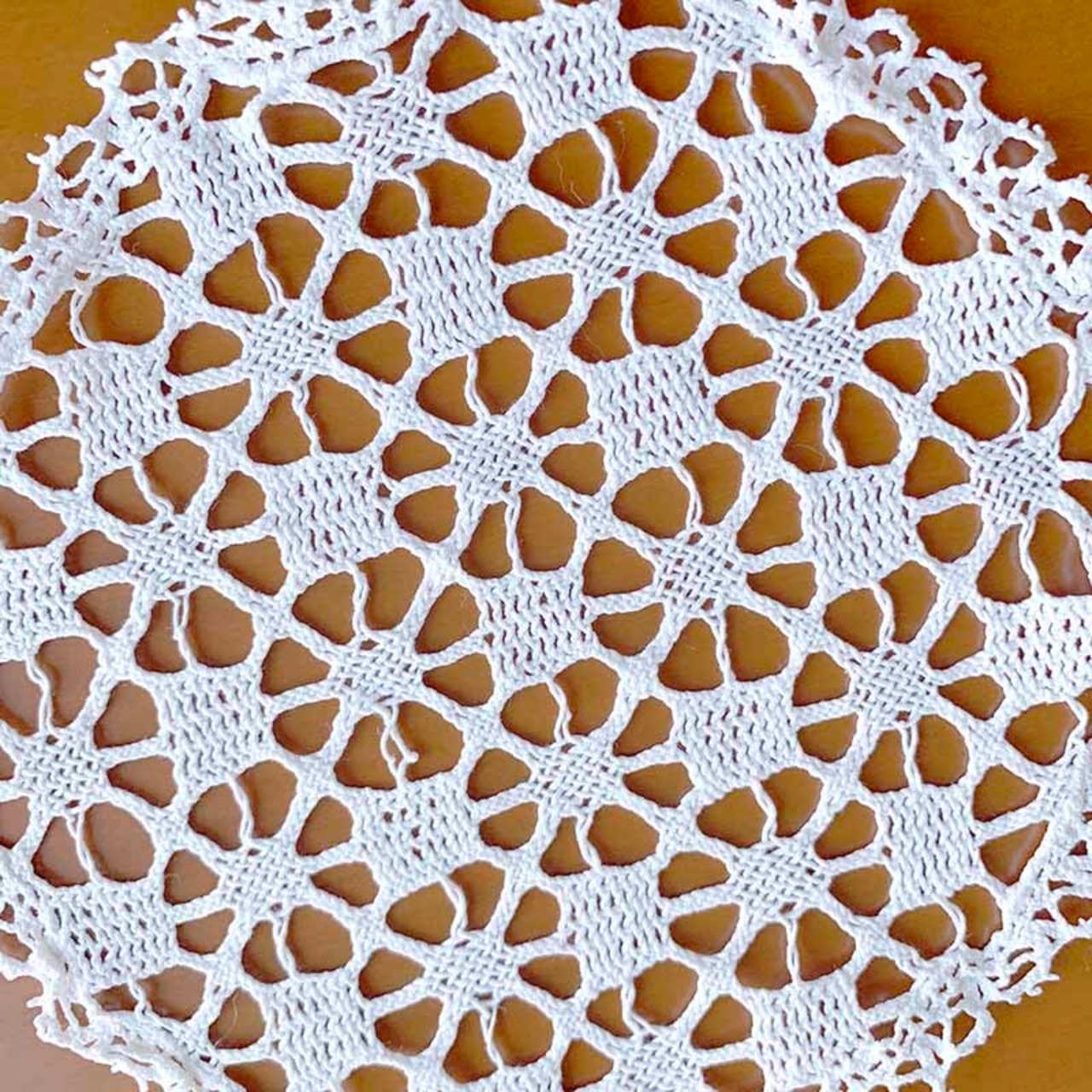 ドイリー　丸　フランスリネン　花びん敷き 12CLcw10-2