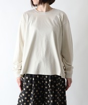 CUORE STORE/コットン バックフリルロングTシャツ