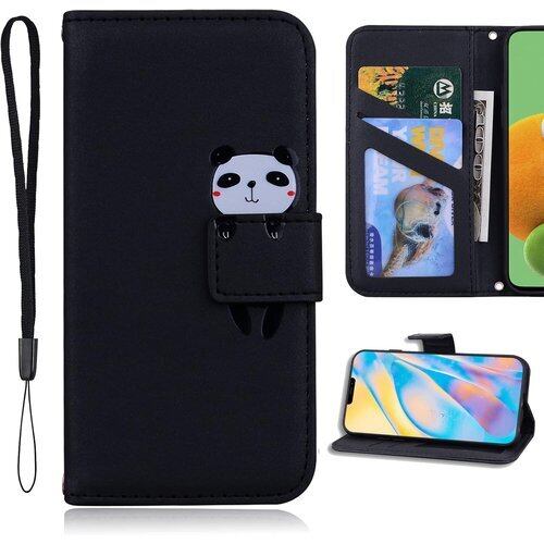 Xperia 10 IV ケース 手帳型 xperia 10IV case 可愛い キャラクター 携帯ケース 携帯カバー レザー 柔らかいTPUケース 肌触り良い革 スマホけーす ケータイケース カード収納 財布付き カードホルダー ベルトマグネット スタンド機能 パンダ かわいい 動物柄 薄型 防水 ノート型 人気 おしゃれ 男女兼用 Sony Xperia 10 IV SO-52C SOG07 6.0inch 対応 ブラック 1324