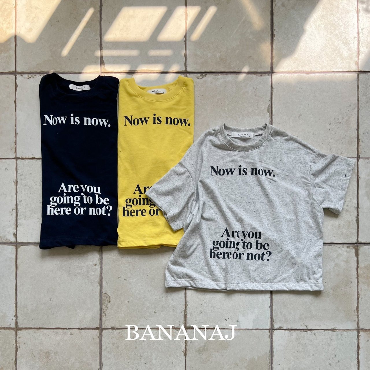 【BANANA J】Now is now Tシャツ メランジ  90~130cm 240416 - 4