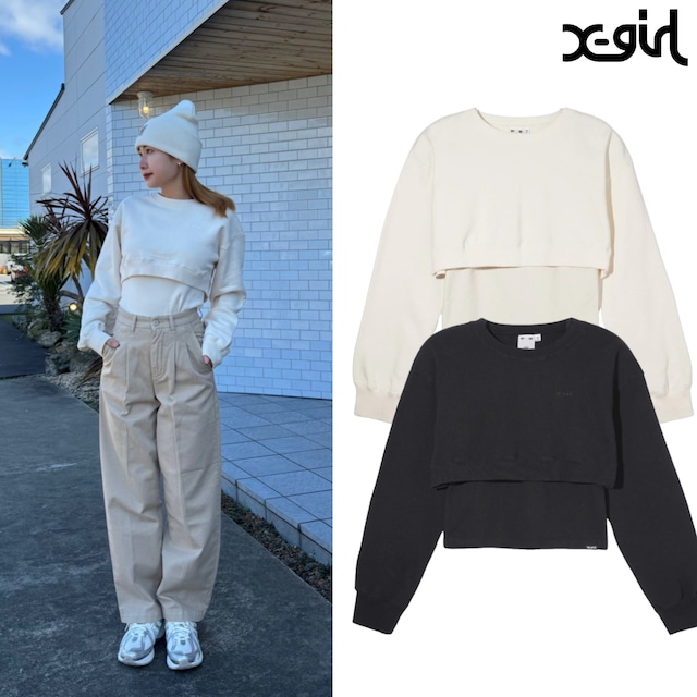 【X-girl】LAYERED 2PCS TOP 【エックスガール】