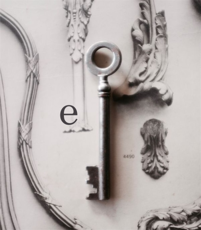 1900s France antique 9c 秘密の扉用鉄製の鍵e