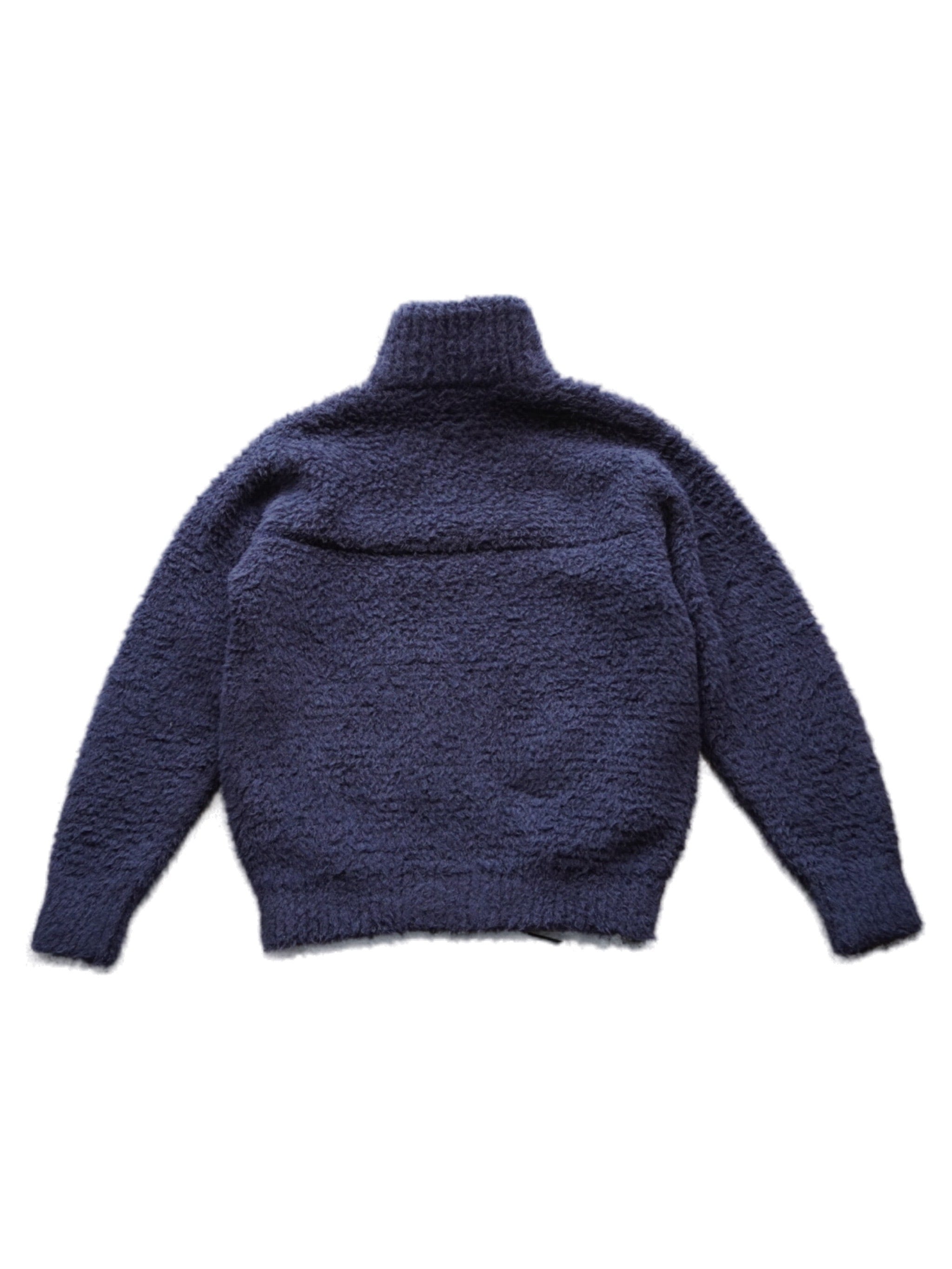 バトナー(BATONER) ユニセックス/ SHETLAND BOA KNIT BLOUSON /NAVY