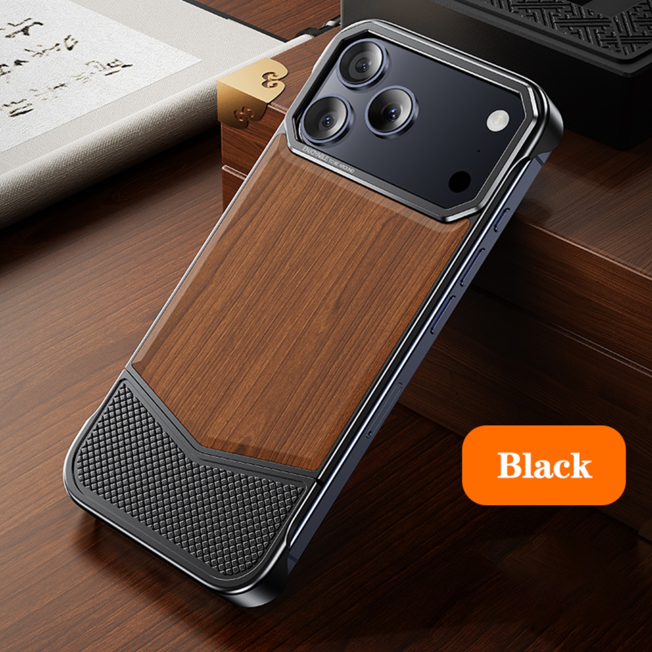 ◆iPhone 17Pro/17Pro Max◆ Wood &Aluminum Slide Phone Cover / ウッド & アルミニウム スライド スマホケース