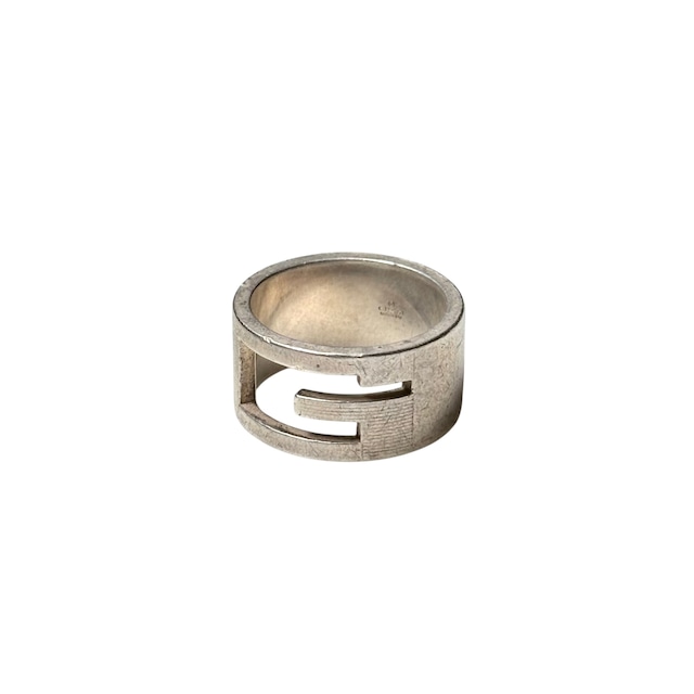 GUCCI silver “Cut Out G” wide ring