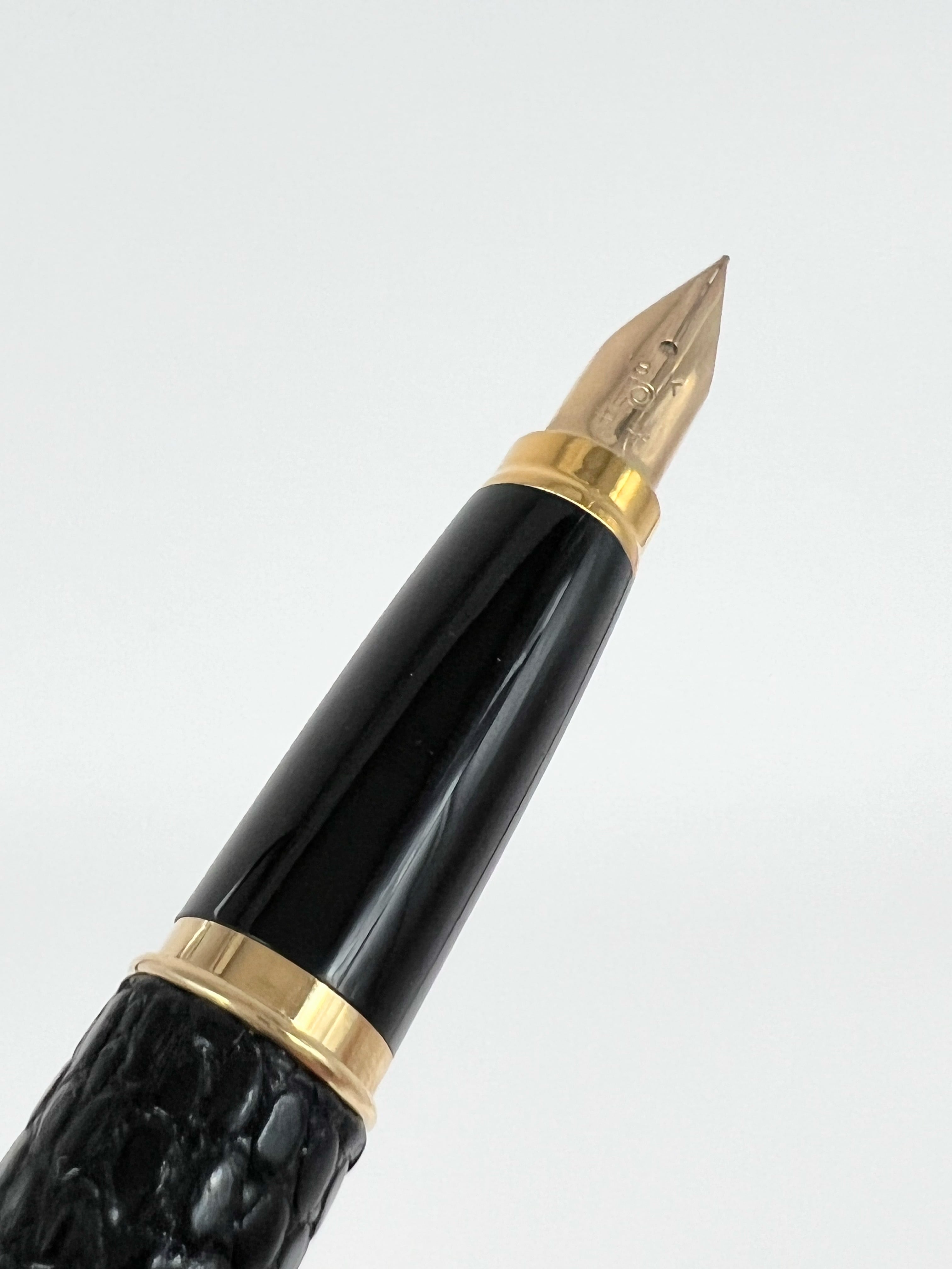 1977 プラチナ 高級皮革 トカゲ PLATINUM （中字） 18K 02734 | 川口