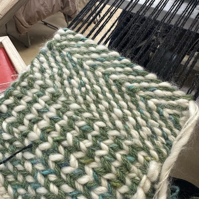 手紡ぎ手織り・布　1枚