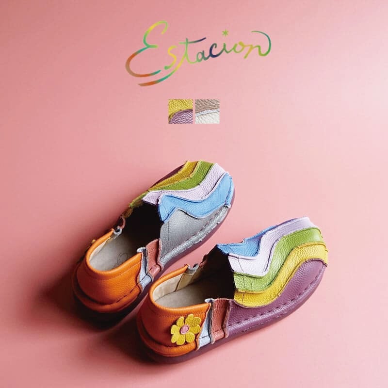 Estacion エスタシオン フラワーパンチングモチーフ本革ストラップ