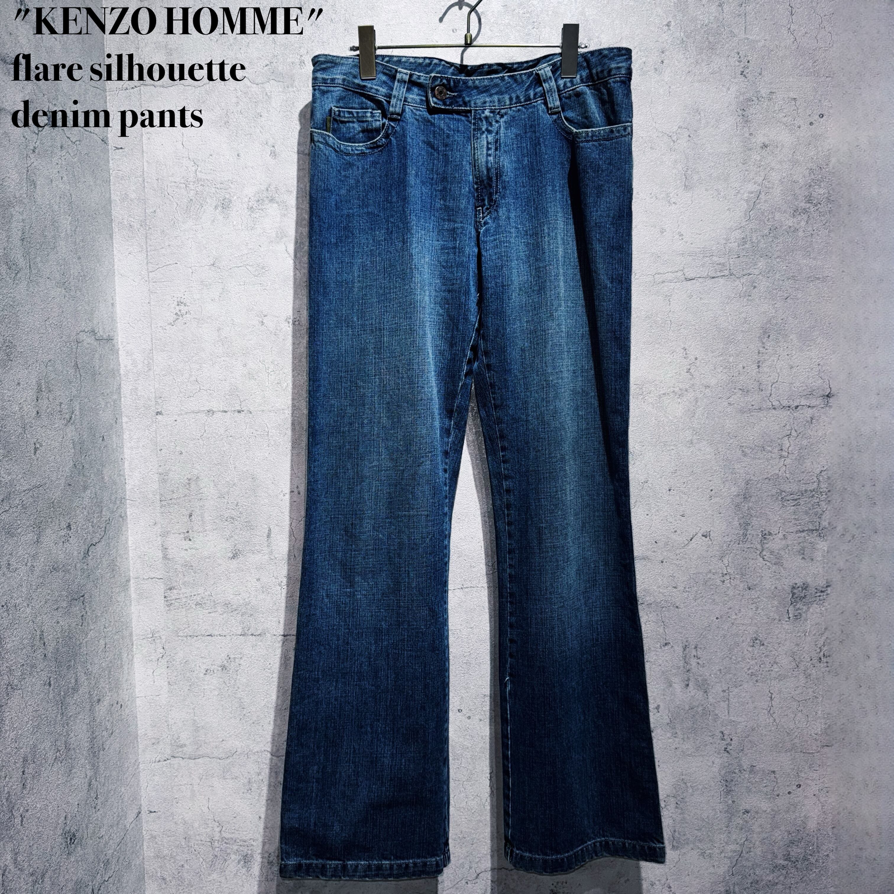 "KENZO HOMME"flare silhouette denim pants