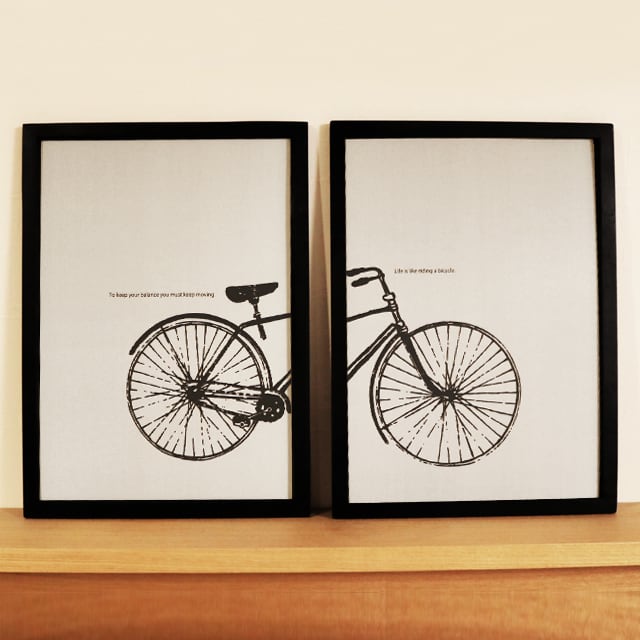 インテリアポスター・Bicycle【A4/2枚セット】
