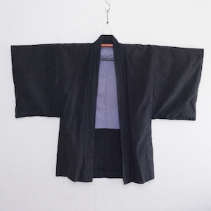 羽織 メンズ 藍染 縞模様 アンティーク着物 ジャパンヴィンテージ 昭和 | haori jacket men indigo stripe pattern japan vintage