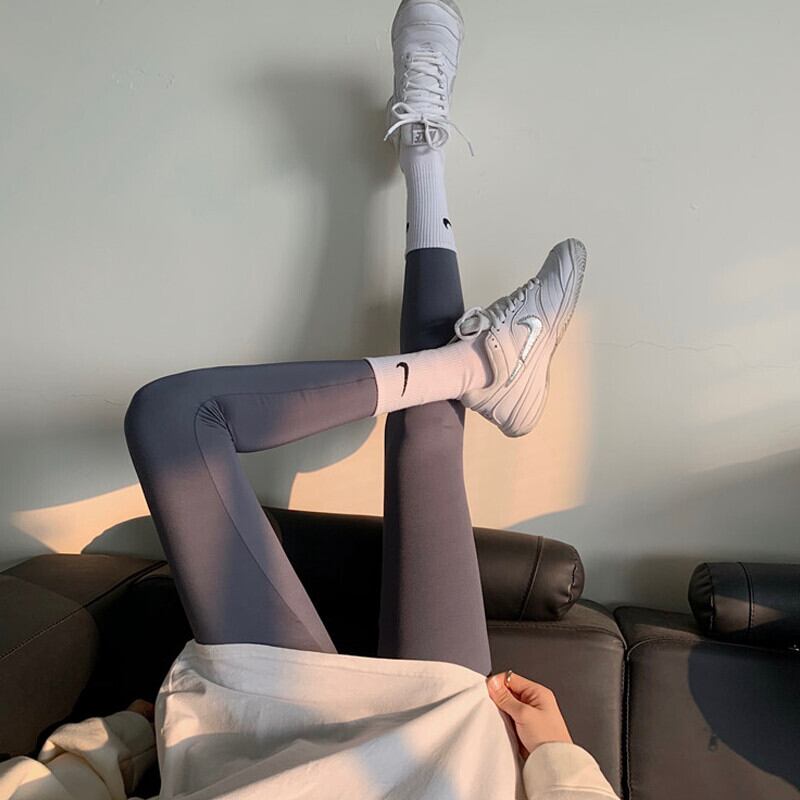 オータムレギンス ハイウェストウェストパンツ カジュアル薄手ブラック 秋物 ガールズファッション54226914765