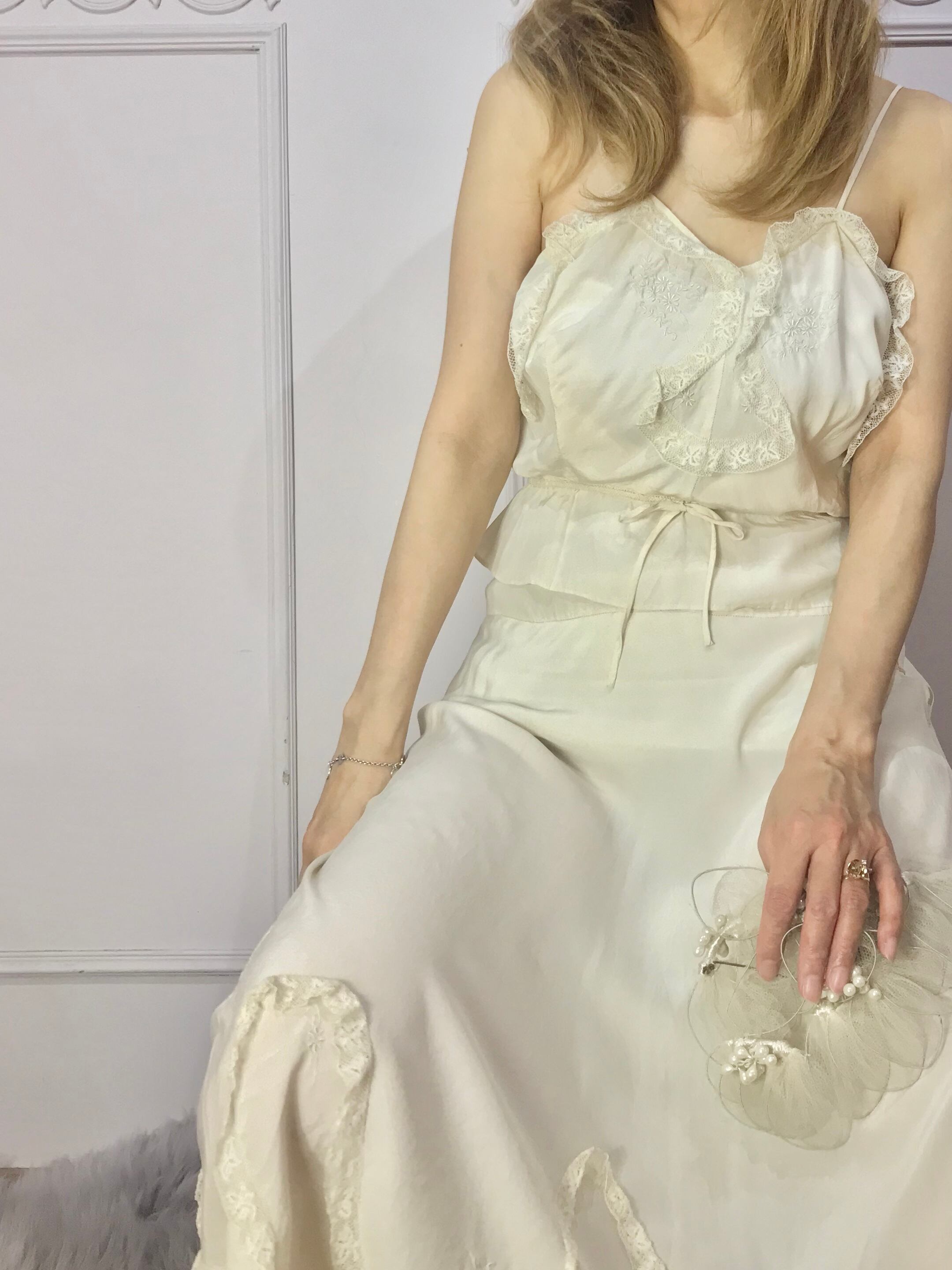 シルクフリルキャミソールlot20329