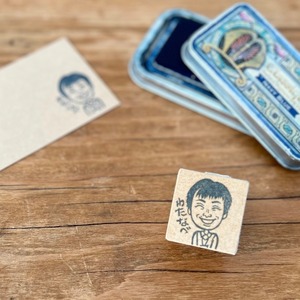 はんこ ハンコ かわいい オーダー イラスト キャラクター受注製作 似顔絵はんこ4.1×4.1〜6×6㎝以内 オリジナル 先生 プレゼント 記念品